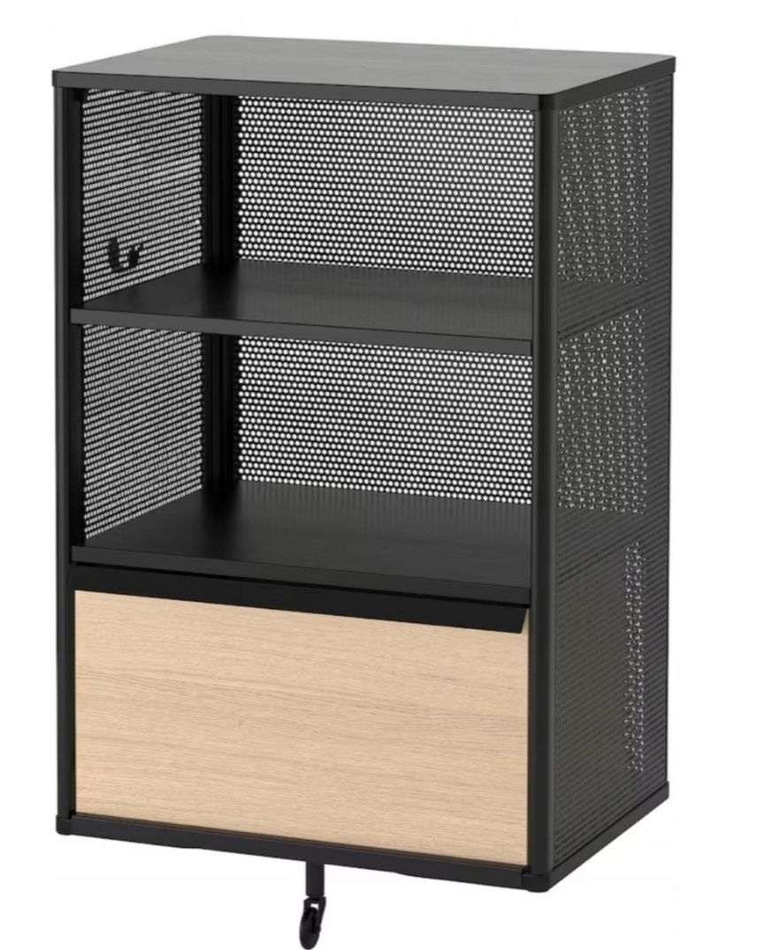 IKEA BEKANT Szafka siatka/czarny 61x101 cm
