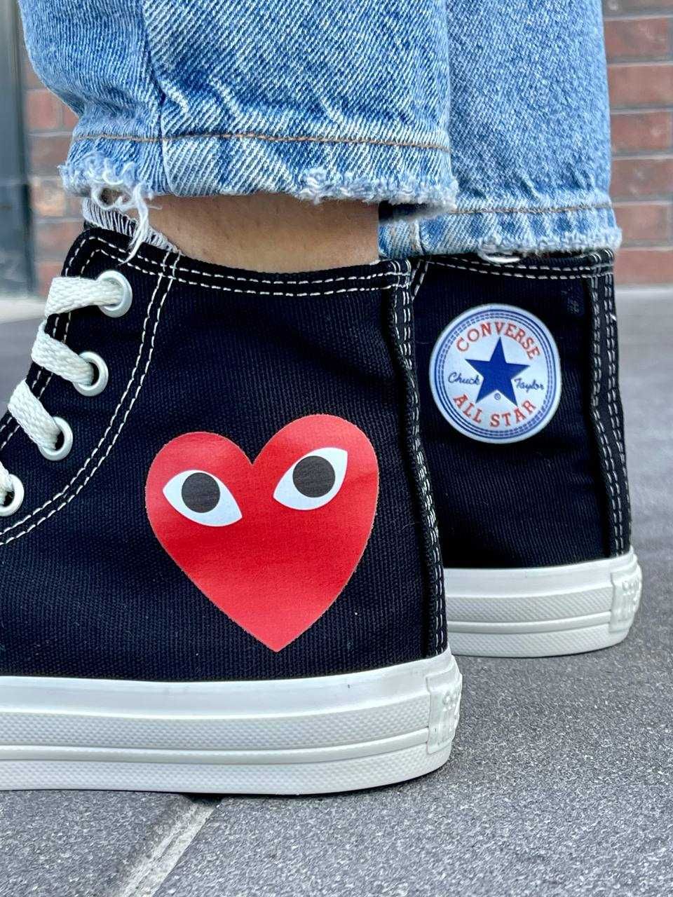 АКЦІЯ! Жіночі кеди Comme Des Garçons Play x Converse (36-39 р.)