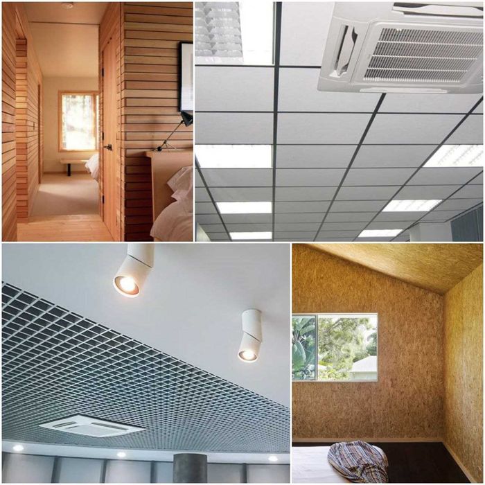 Армстронг, Рейкова стеля, Вагонка, OSB/ОСБ, Грильято, Ламінат, Плінтус