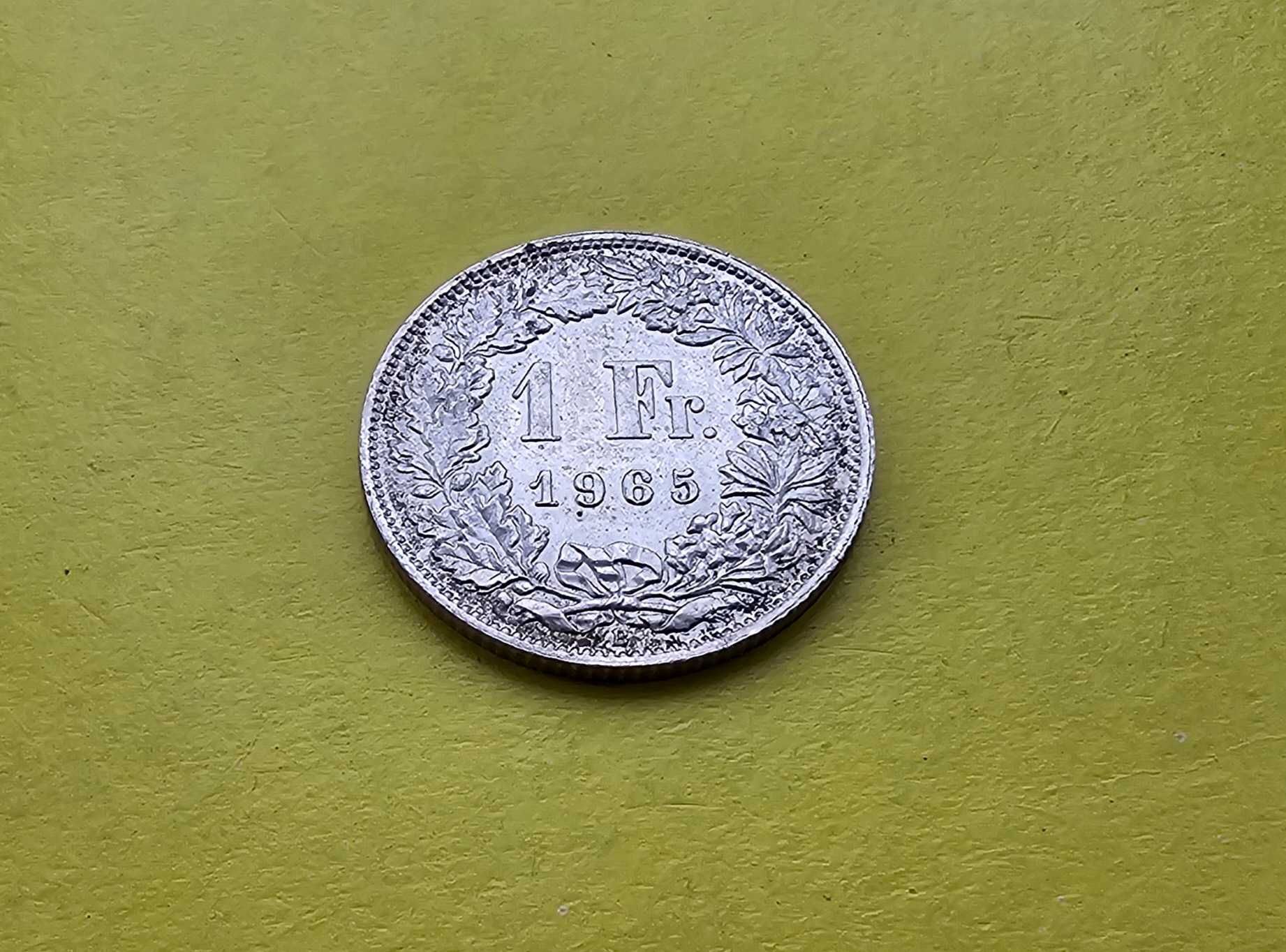 1/2 франка 1965 , Швейцарія. Срібло