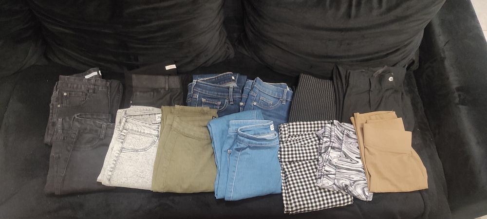 Zestaw spodni spodnie jeansy legginsy 34 XS zara esprit