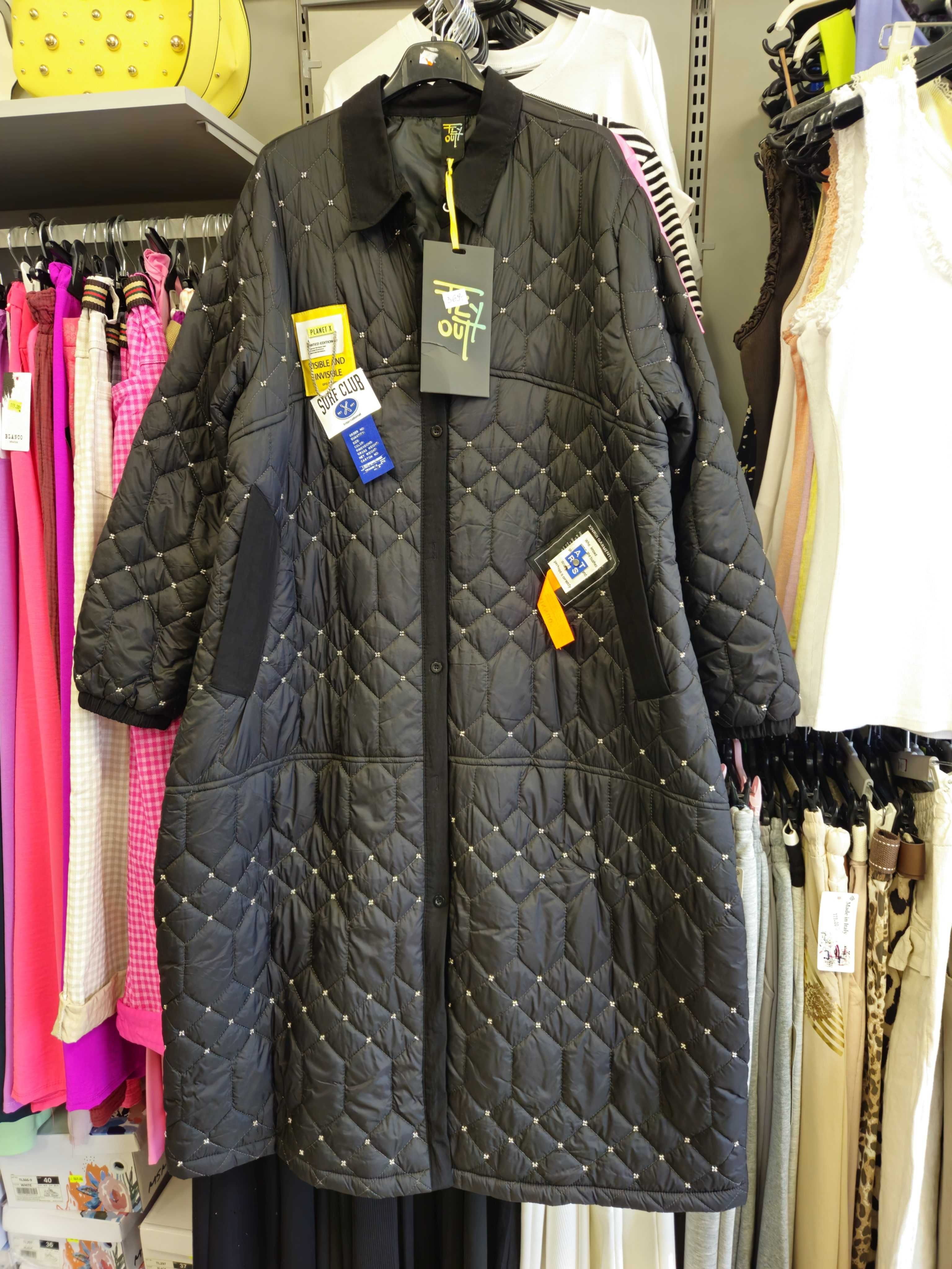 Płaszczyk Fly Out Italy, Plus Size czarny, lekki !!!