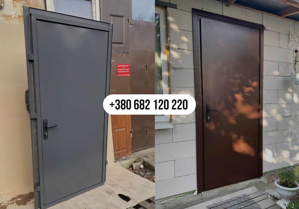 Сірі металеві двері за вашими замірами, БЕЗ ПЕРЕПЛАТИ!