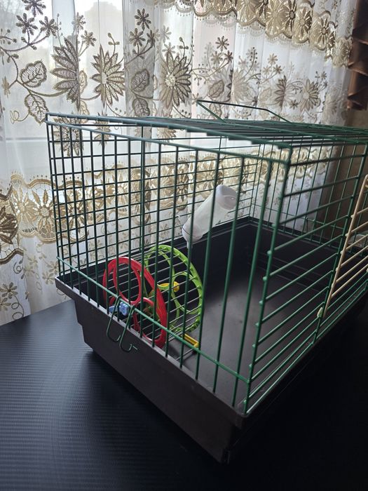 Клітка для хом’яка / гризуна + поїлка та колесо