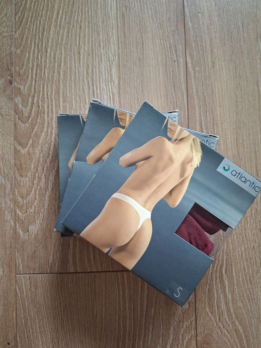 6x Stringi damskie Atlantic, rozmiar S, bawełna