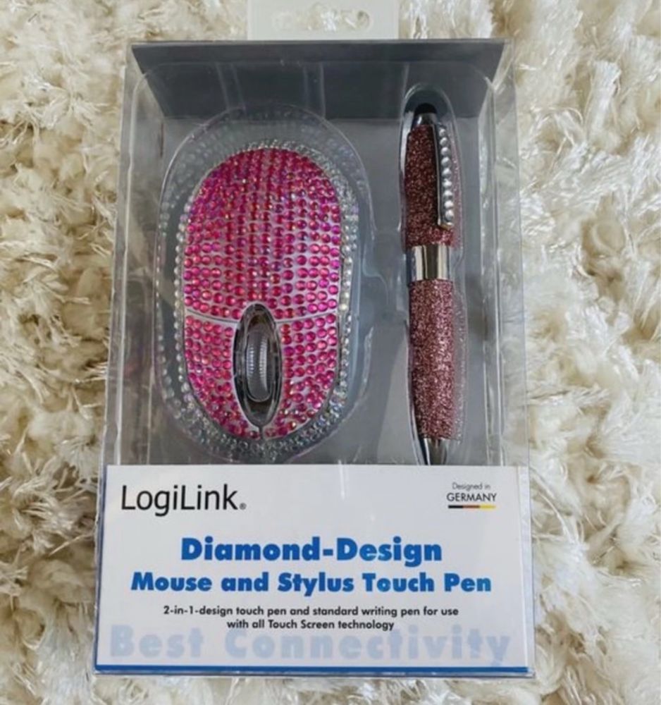 Mysz przewodowa optyczna USB ''Diamond'' 800dpi & TouchPen ID0124 Logi