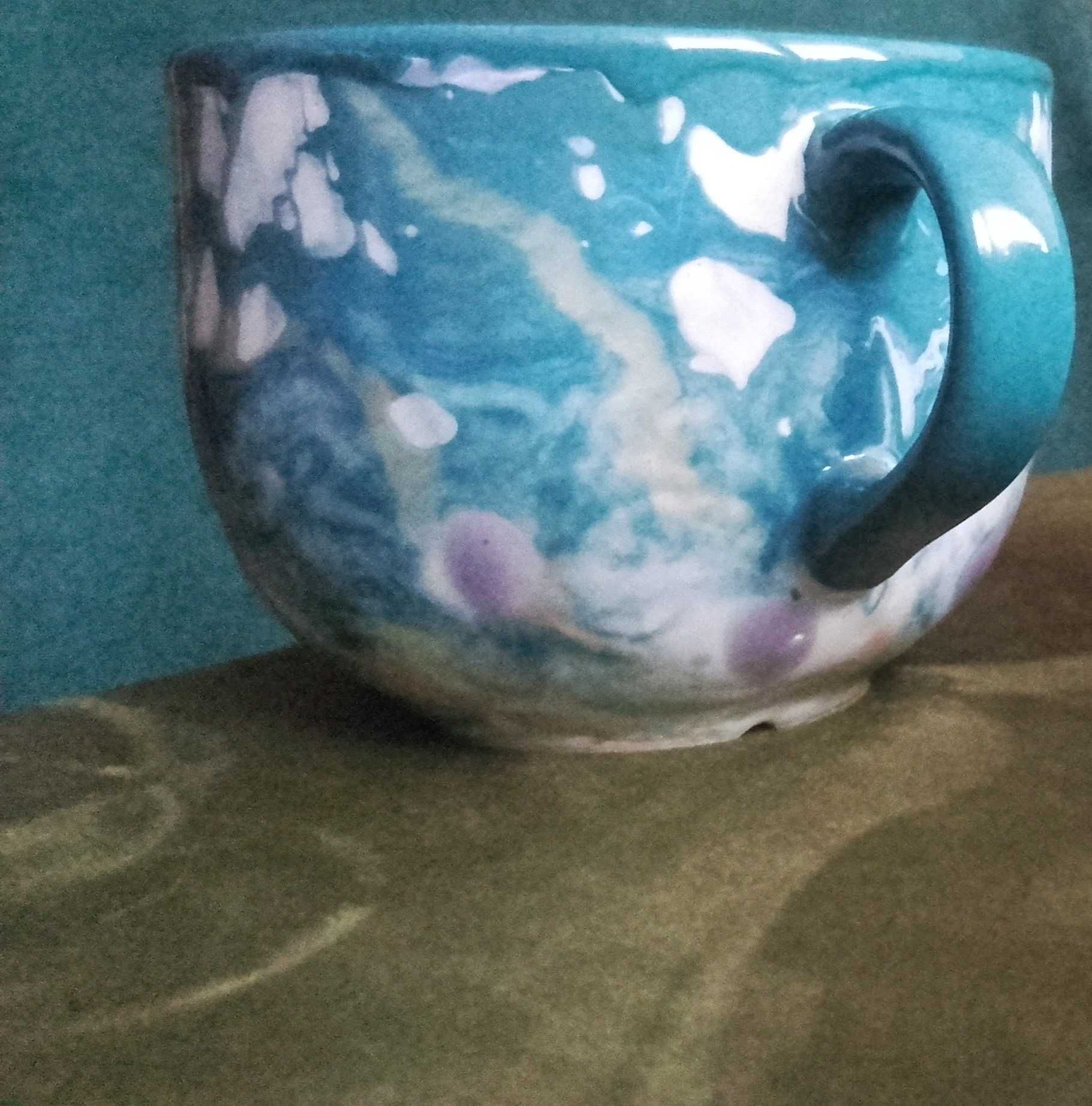 Filiżanki do kawy, herbaty. Ręcznie wykonana kolorowa ceramika TeoNiki