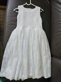Sukienka białą, na komunię bardzo elegancka włoska na 6, 7 lat