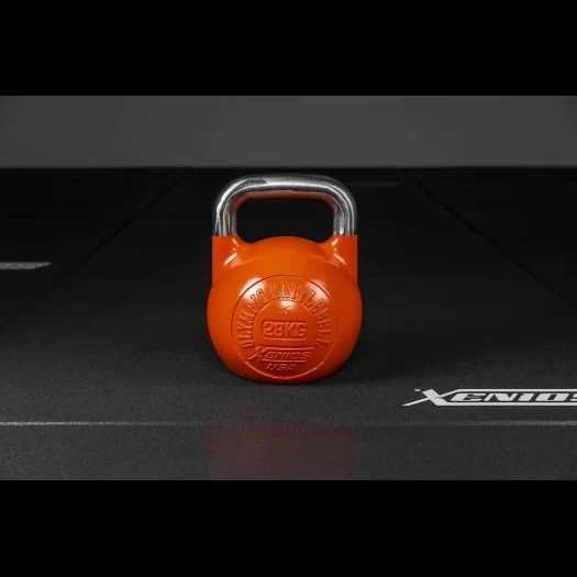 Stalowe Girie Kettlebells Xenios USA, z jednego kawałka stali, 8 kg