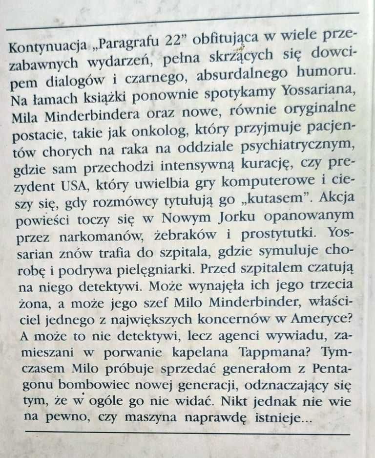 Ostatni rozdział czyli paragraf 22 bis - Joseph Heller