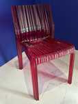 Plastikowe krzesło Kartell Frilly włoski design różowe malinowe