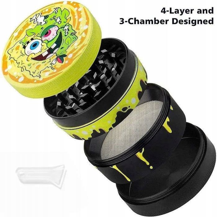 Młynek do suszu konopii grinder crusher Spongebob marichuana