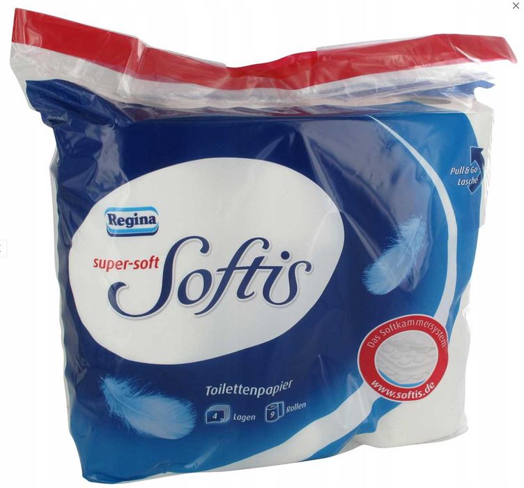 Papier toaletowy bezzapachowy SOFTIS 9 rolek