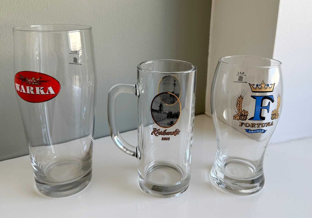 Szklanka kufel do piwa Fortuna, Królewskie, Warka