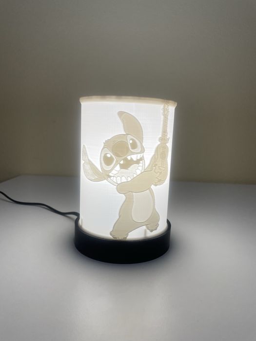 Candeeiro 3D com gravação de fotos