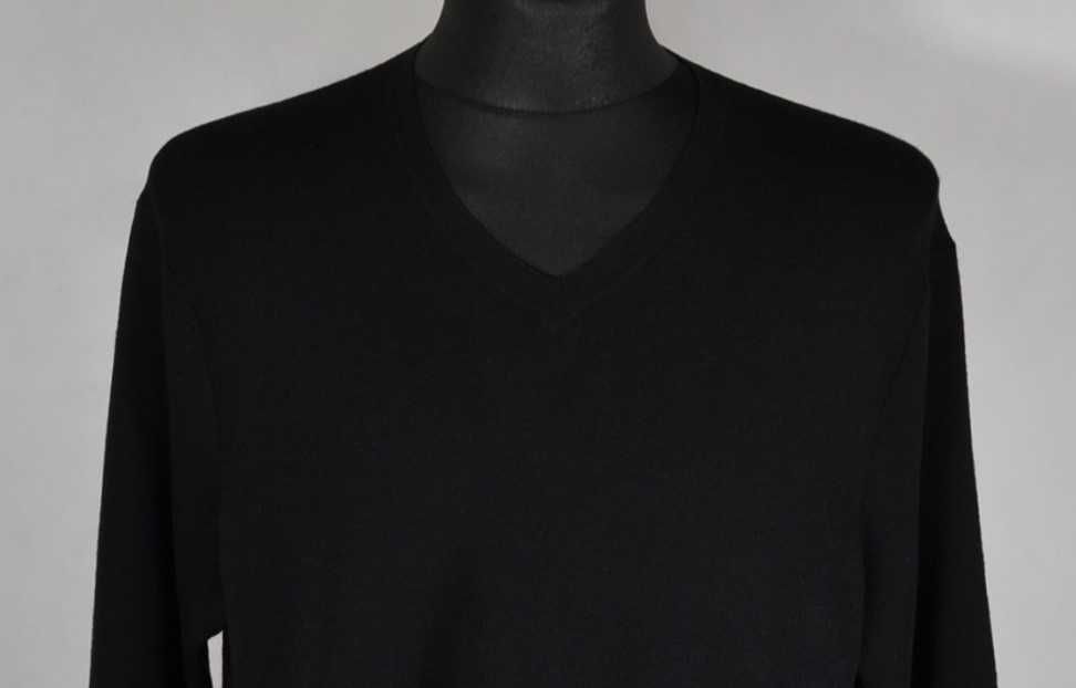 POLO RALPH LAUREN Wool Sweter Męski XL Wełna Vneck Super Stan Rare