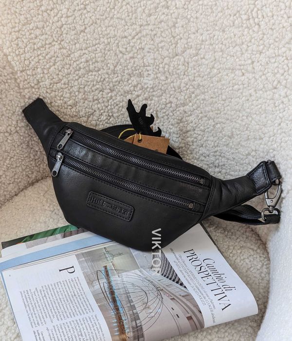 Кожаная сумка-бананка Hill Burry 3108 Германия. Шкіряна сумка.