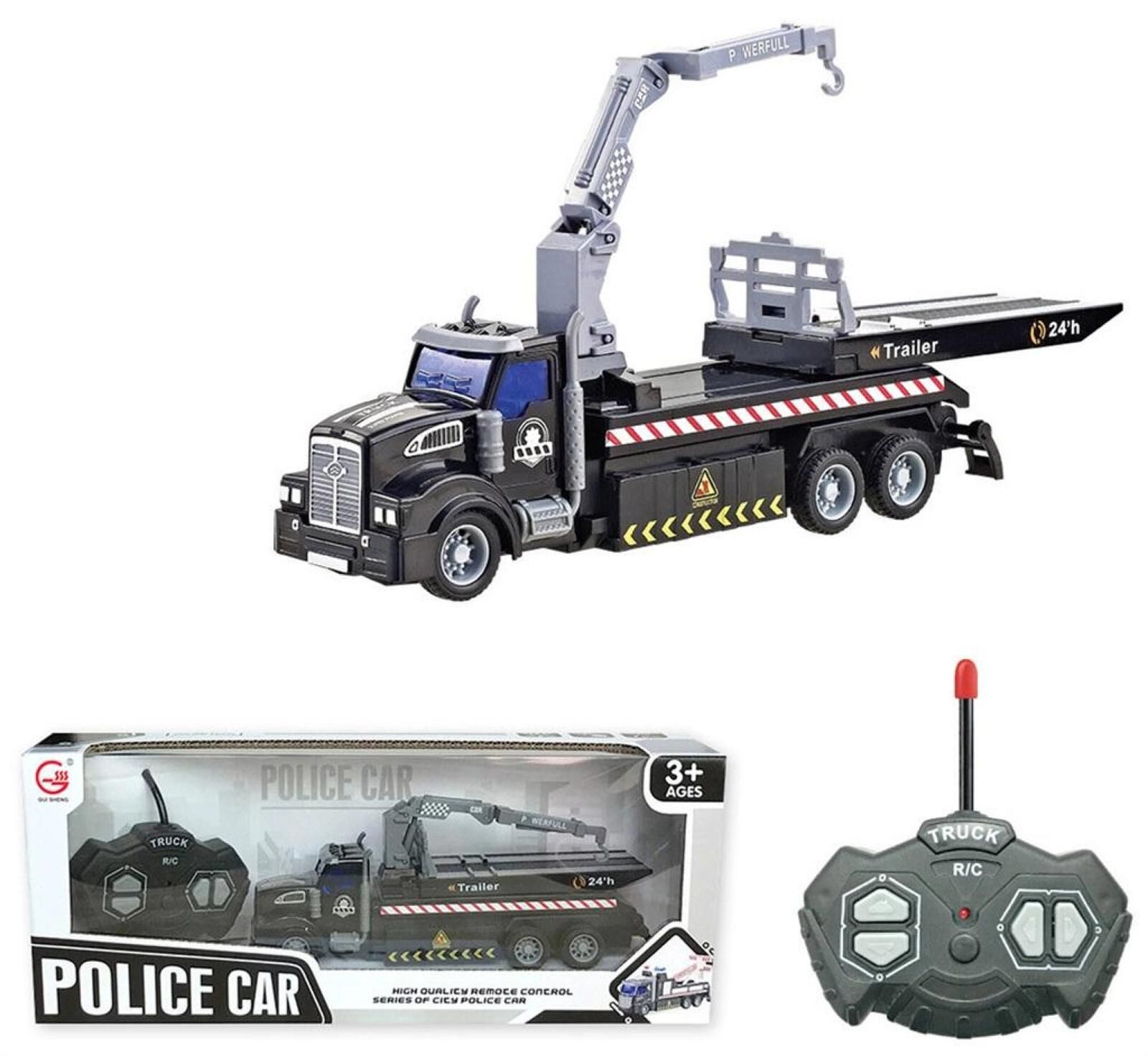 Auto policyjne z lawetą na radio pudełko,142x359 mm