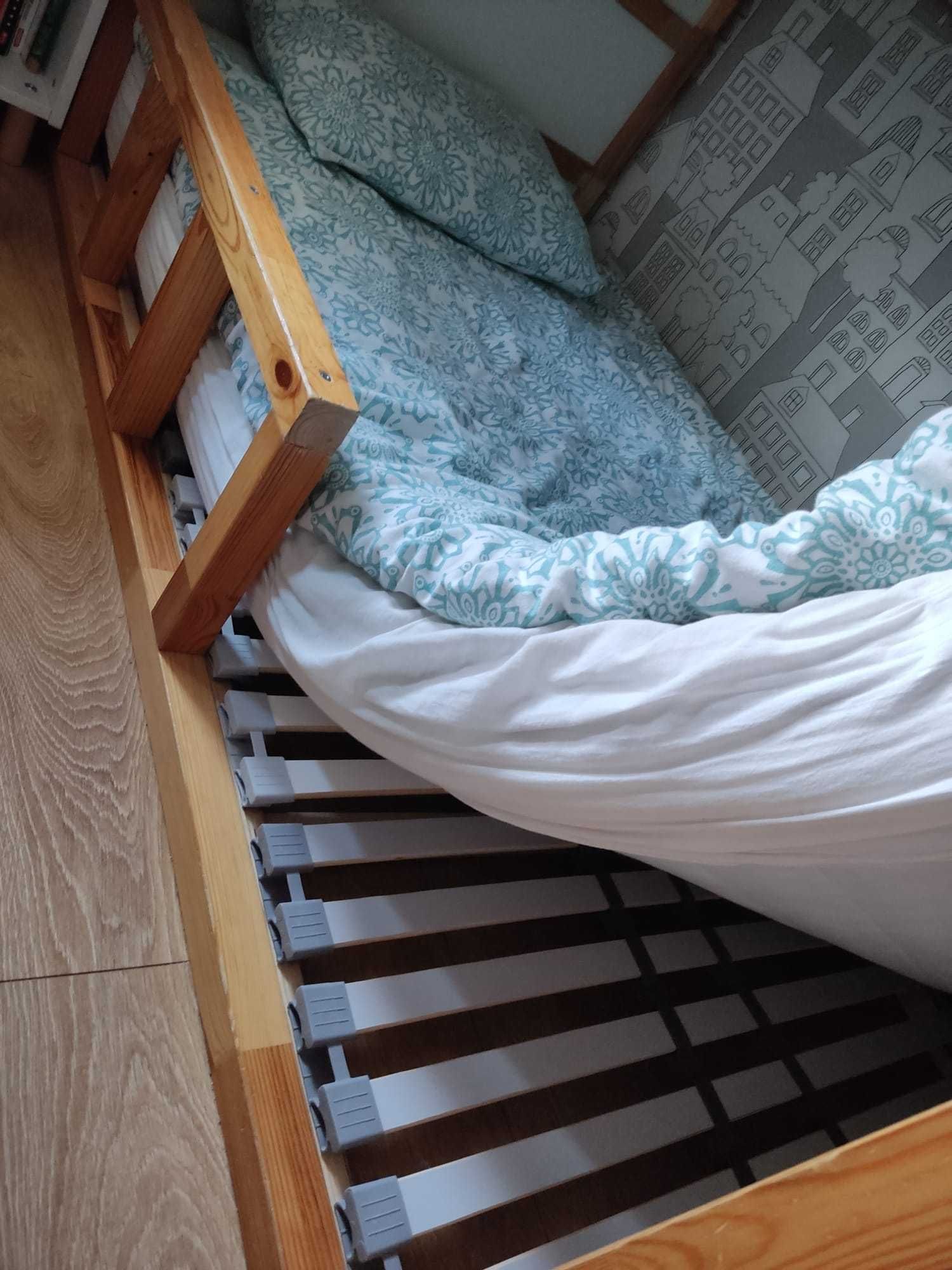 Łóżko piętrowe KURA Ikea 90x200 + 2 materace