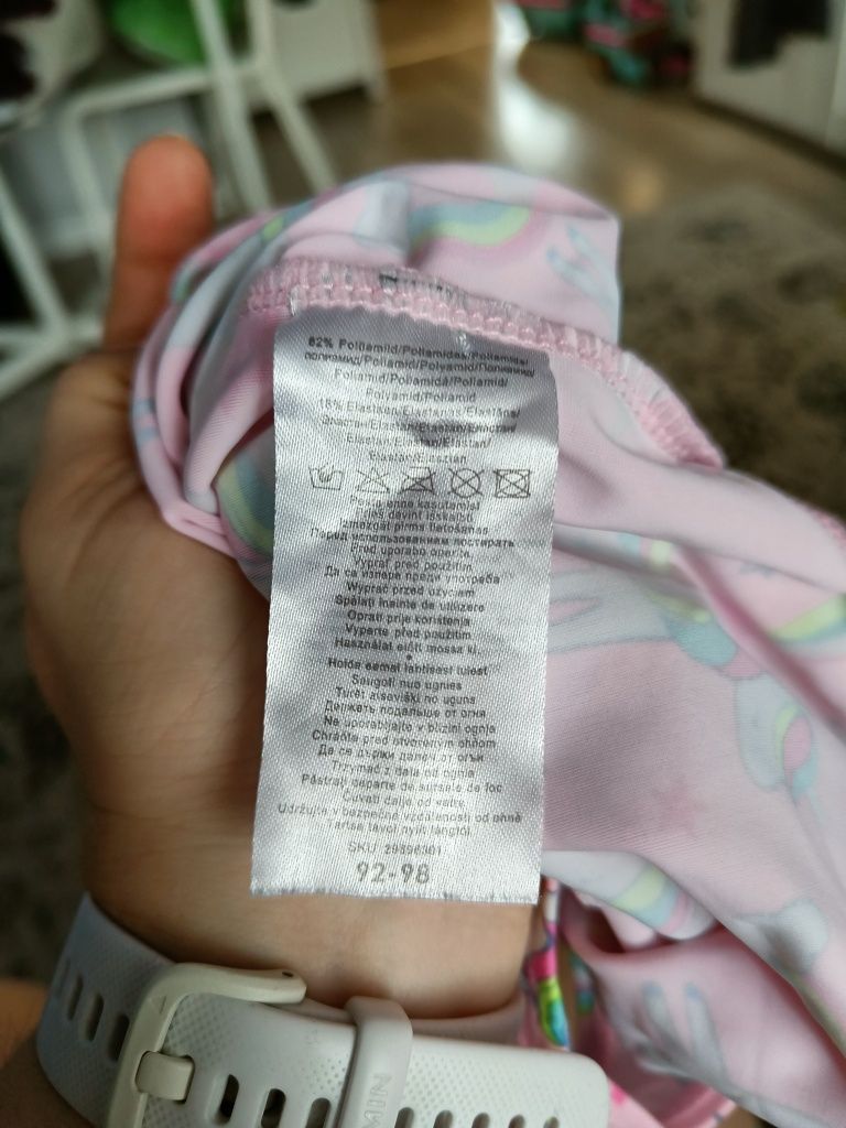 Strój kąpielowy jednoczęściowy nowy bez metki jednorożce 92