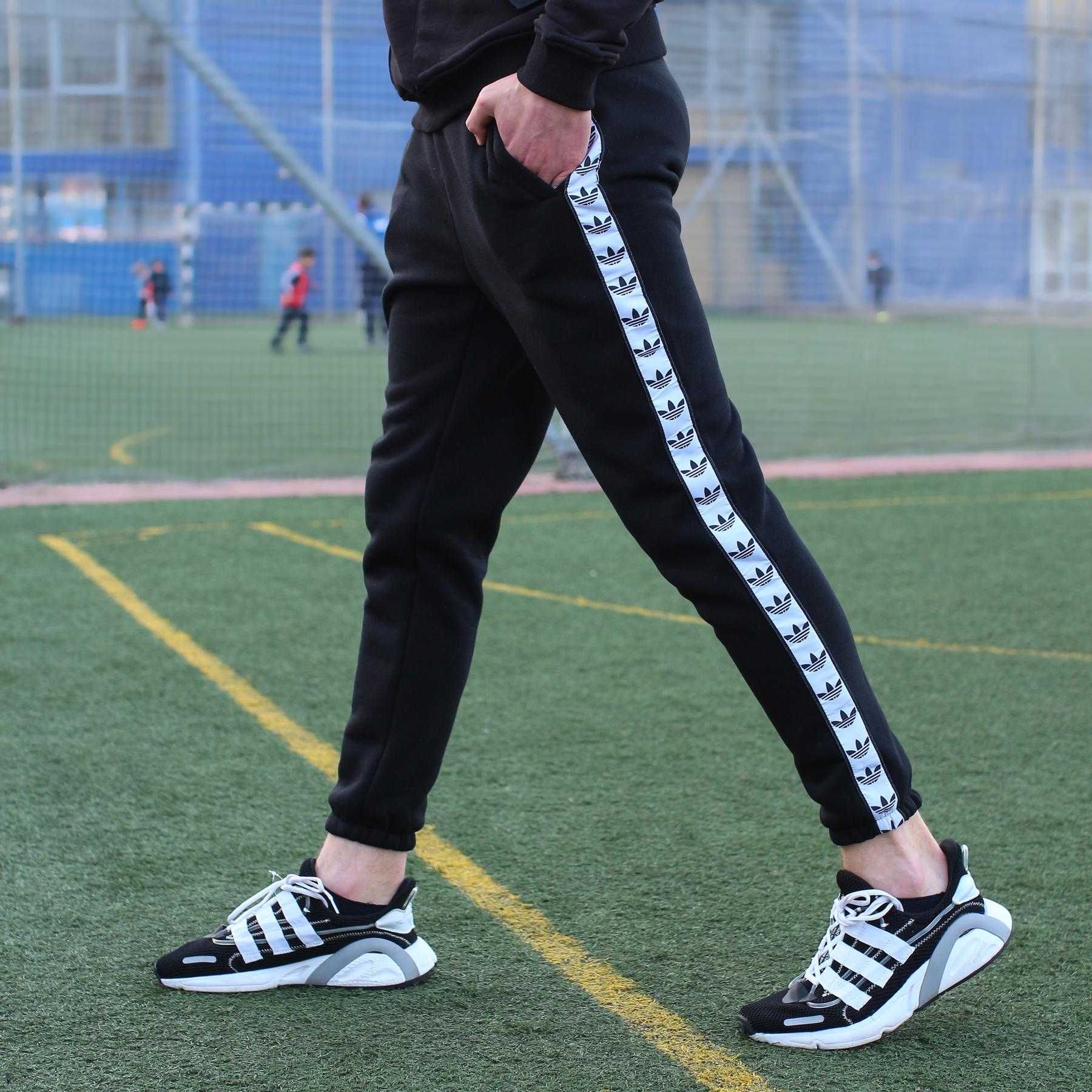 Спортивные штаны мужские Nike Adidas Kappa весенние летние с лампасами