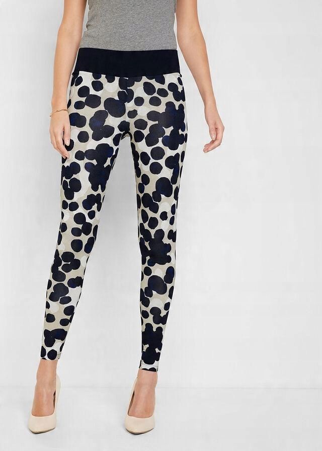 B.P.C legginsy damskie we wzory z wiskozy 36/38.