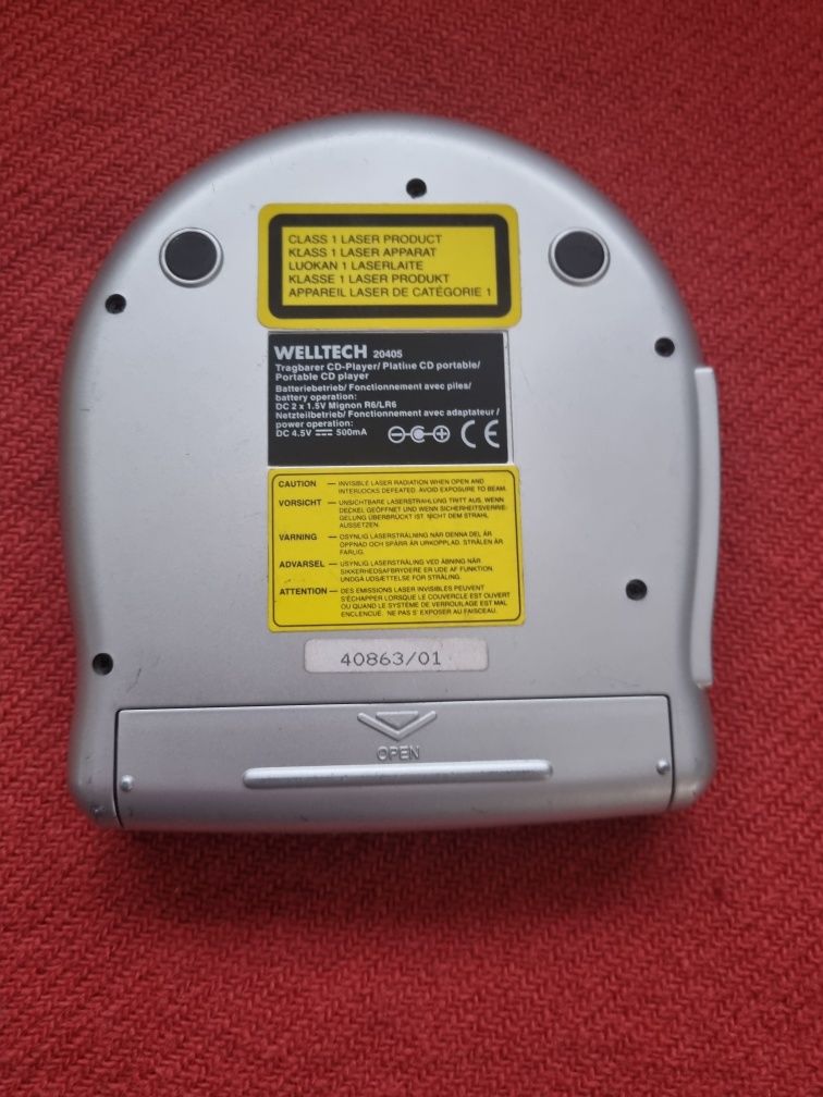 Odtwarzacz CD Welltech ładnie gra stan ok