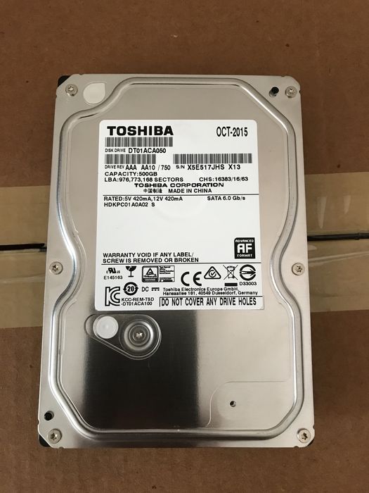 Жорсткий диск TOSHIBA 500GB SATA