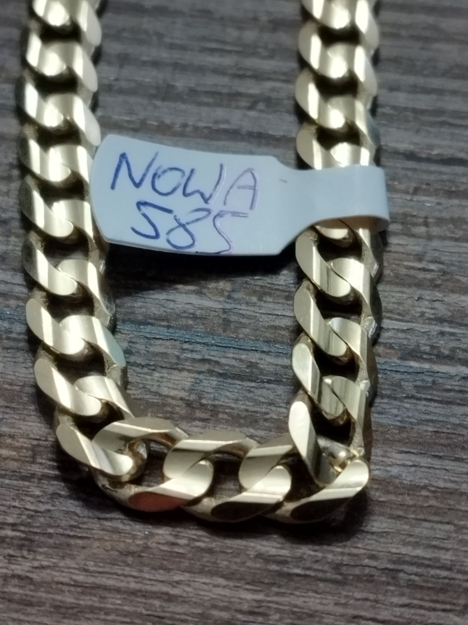 Nowa piękna złota bransoletka 585 14k 15.12gr 21.5cm unikat!!