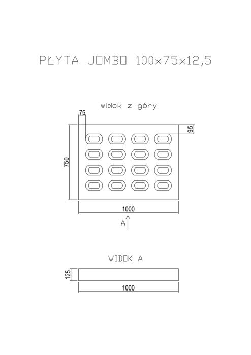 Płyta Jomba pojedynczo zbrojona (typ 2)