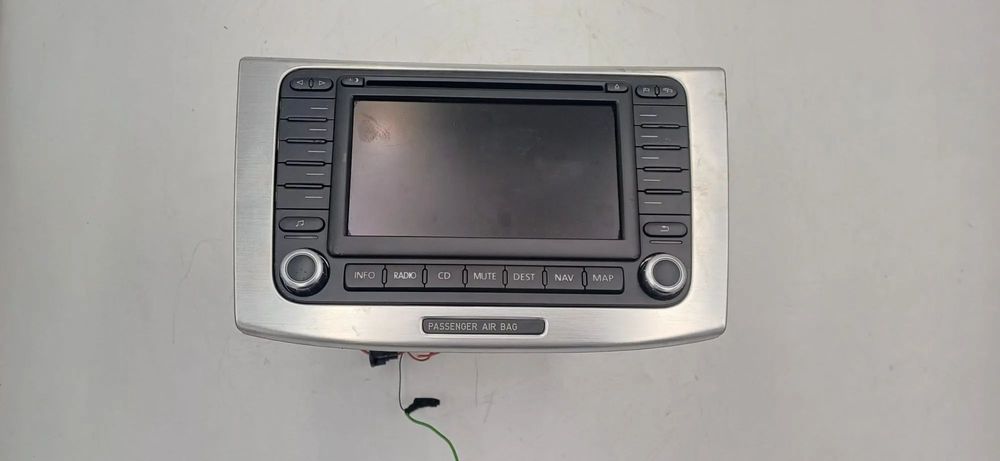Volkswagen Passat B6 Radio Nawigacja Kolorowy Wyświetlacz GPS Ramka Szczotkowana 1K0035198B