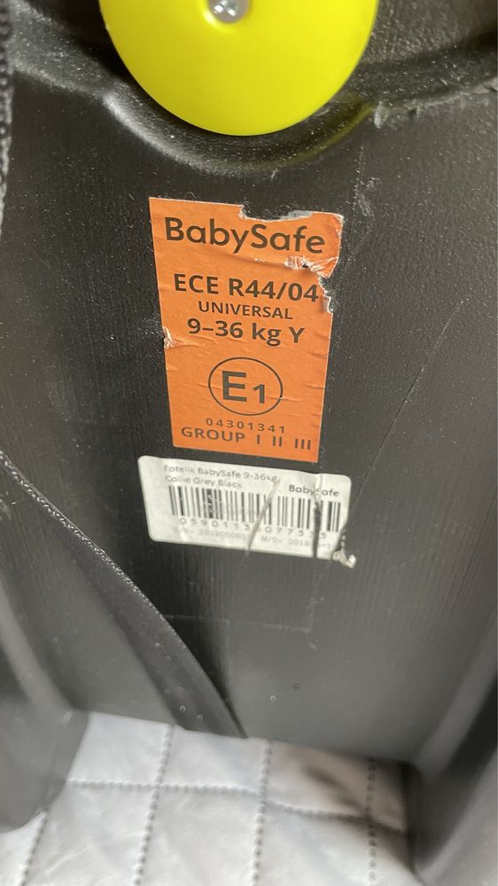 Fotelik samochodowy Baby Safe 9-18 kg na pasy