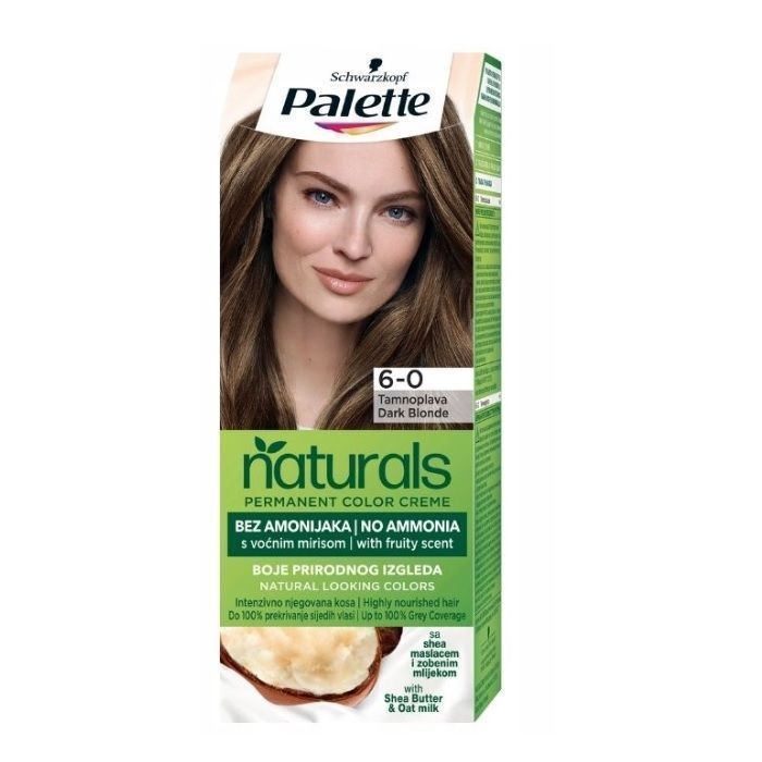 Palette Permanent farba do włosów trwale koloryzująca 6-0 Ciemny Blond