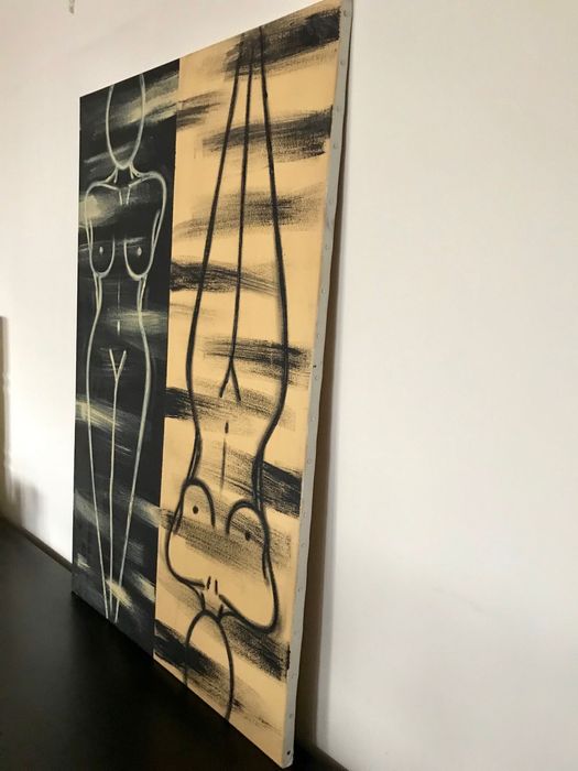 Quadro pintado a acrilico