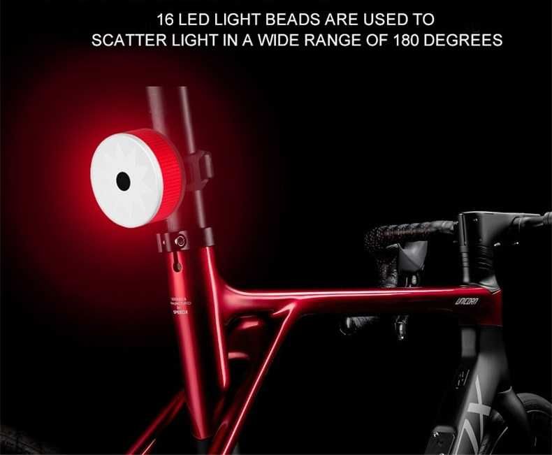 Задний фонарь водонепроницаемый West Biking, велофара велофонарик