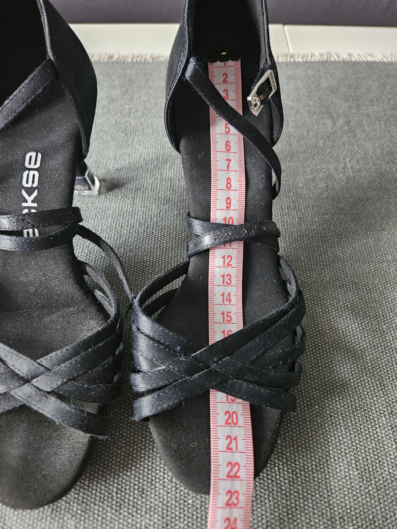 Танцювальні туфлі Eckse  латина 22,5 см чорні