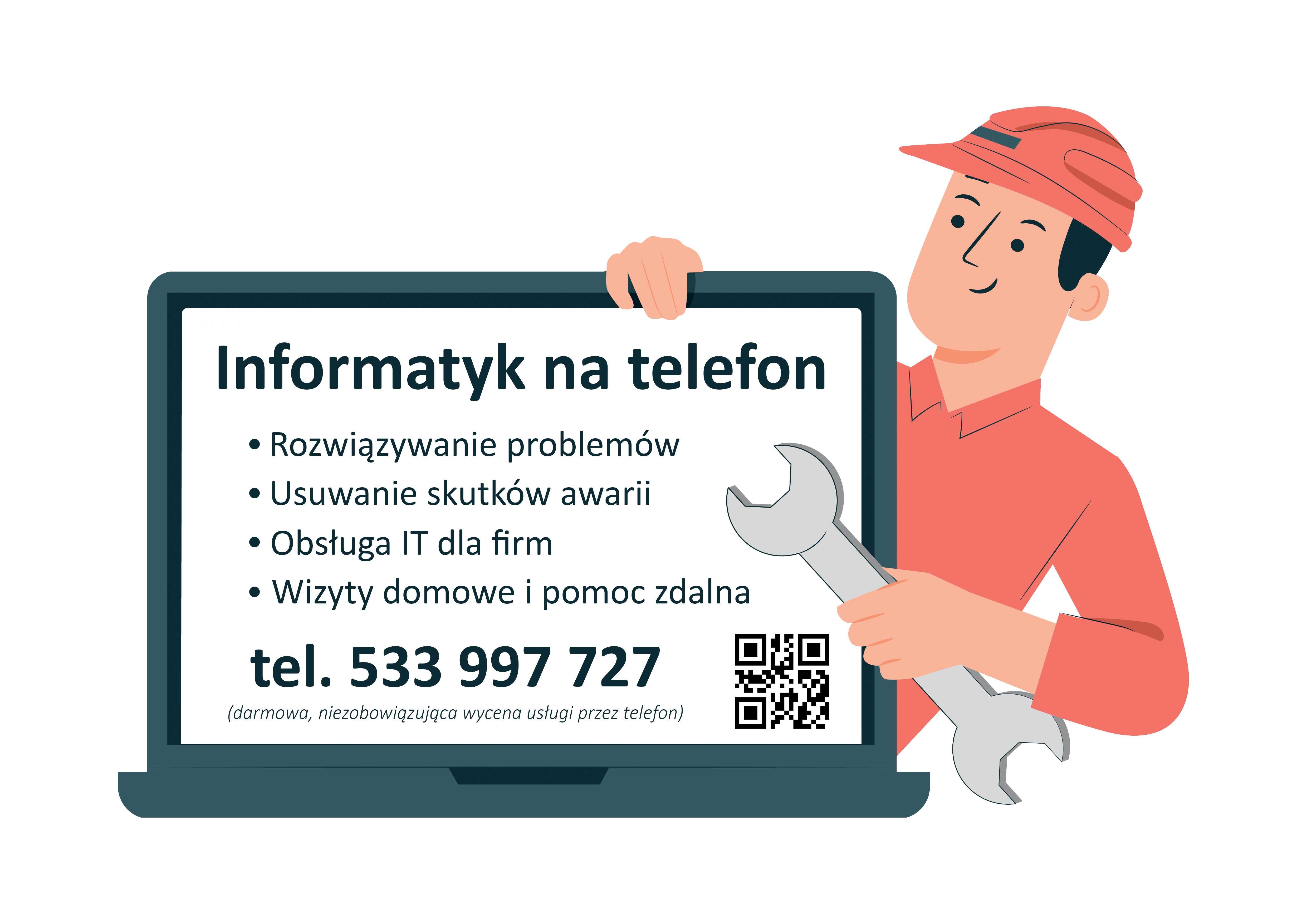 Informatyk, pomoc komputerowa, naprawa komputerów, obsługa IT dla firm