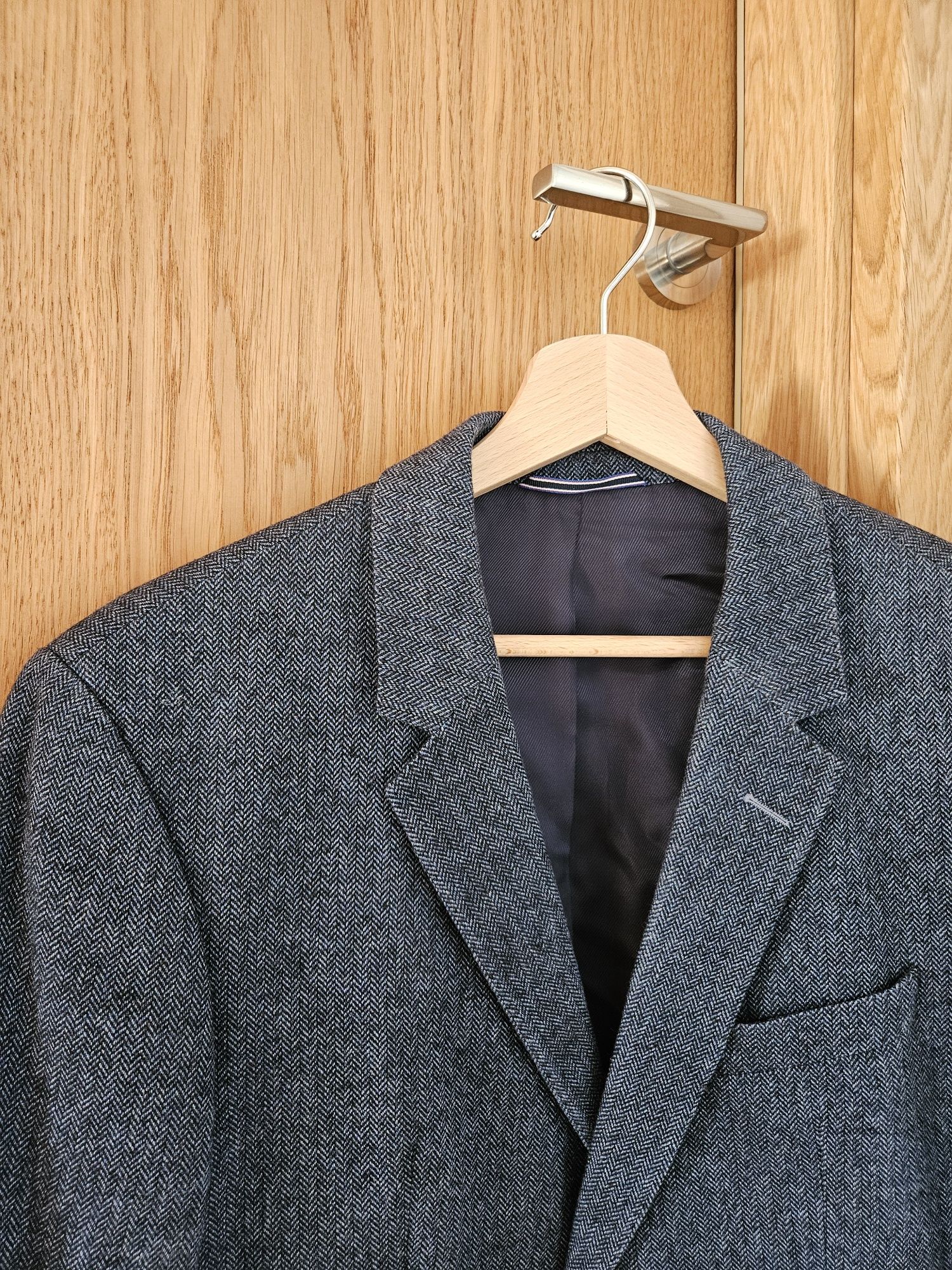 Piękna granatowa marynarka Tommy Hilfiger rozm. 48 wełna