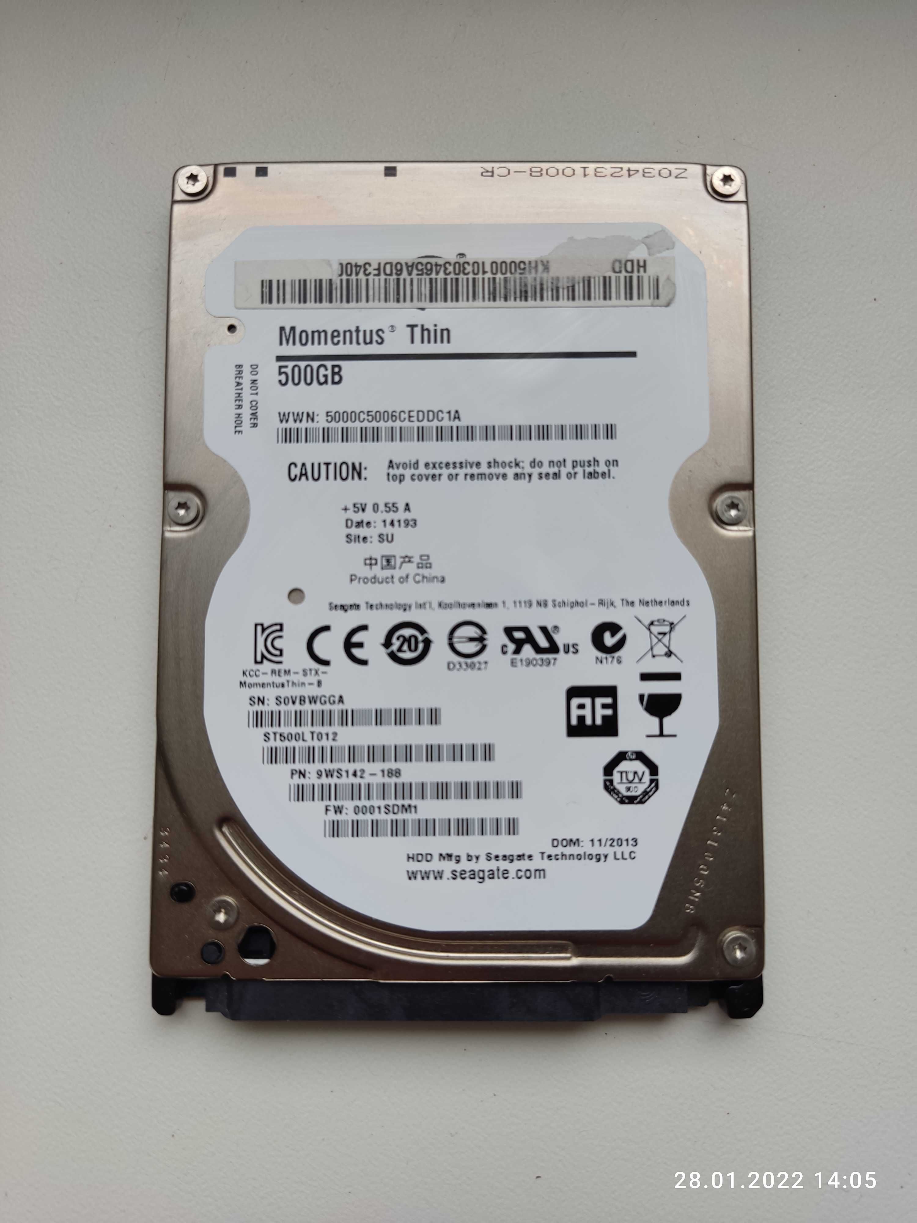 Жесткие диски HDD 2,5"(неисправны)