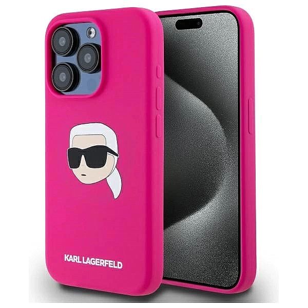 Etui Karl Lagerfeld Silicone Karl Head Print MagSafe na iPhone 15 Pro