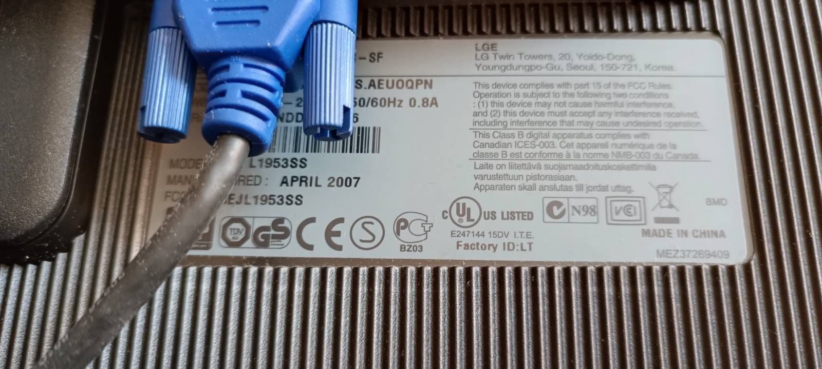 Monitor LCD sprawny