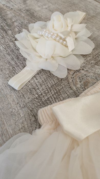 Spódniczka tiul z bloomersami z opaską 12-24 miesięcy
