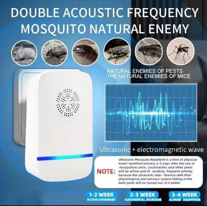 Odstraszacz ultra dźwiękowy owadów gryzoni