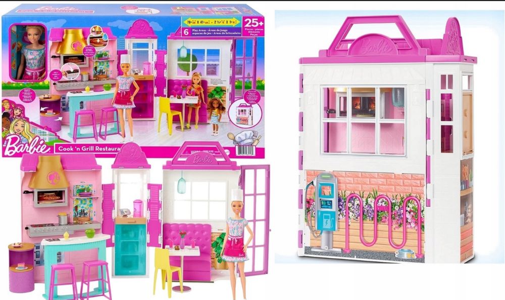 BARBIE Zestaw Restauracja + Lalka HBB91