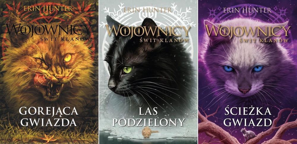 Wojownicy Świt Klanów Tomy 4-6 E. Hunter Zestaw