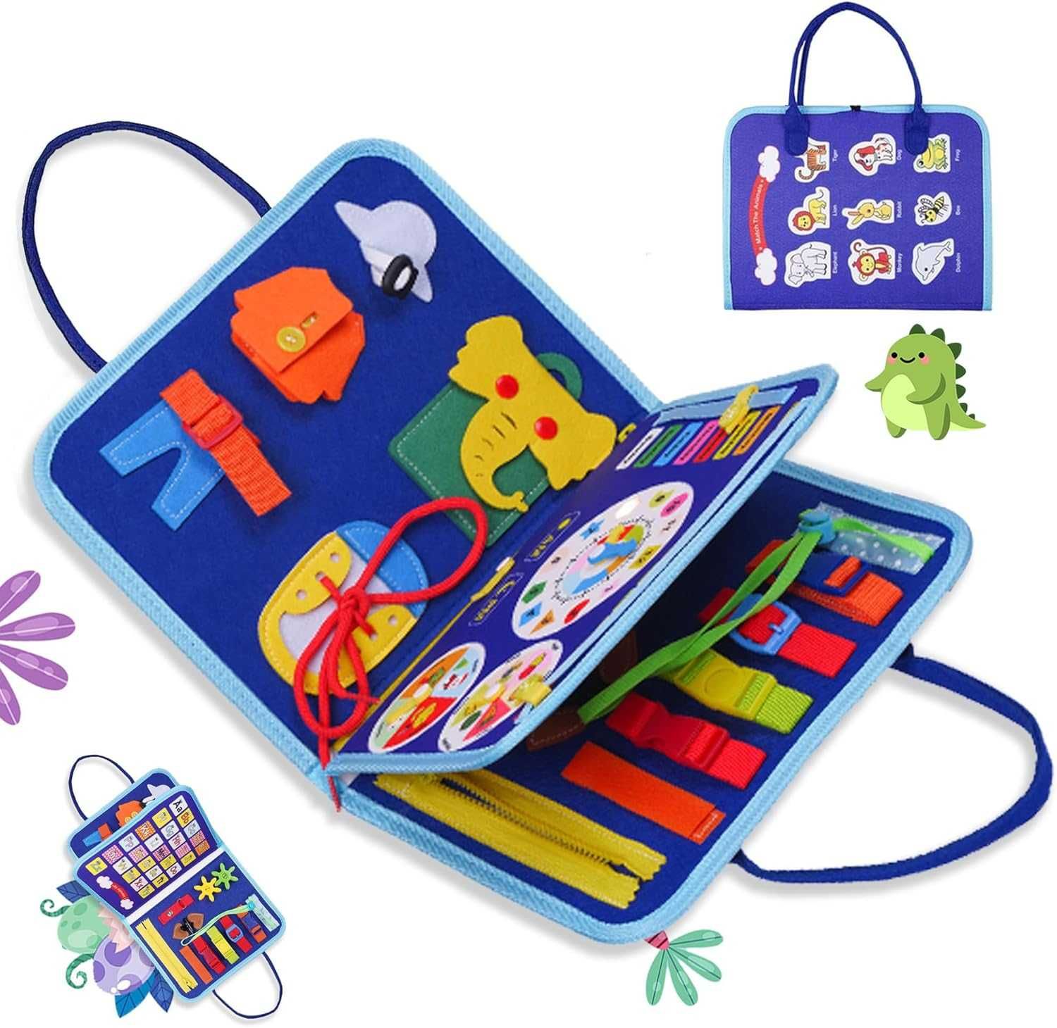 Tablica Manipulacyjna Sensoryczna dla Dzieci Miękka Montessori 2