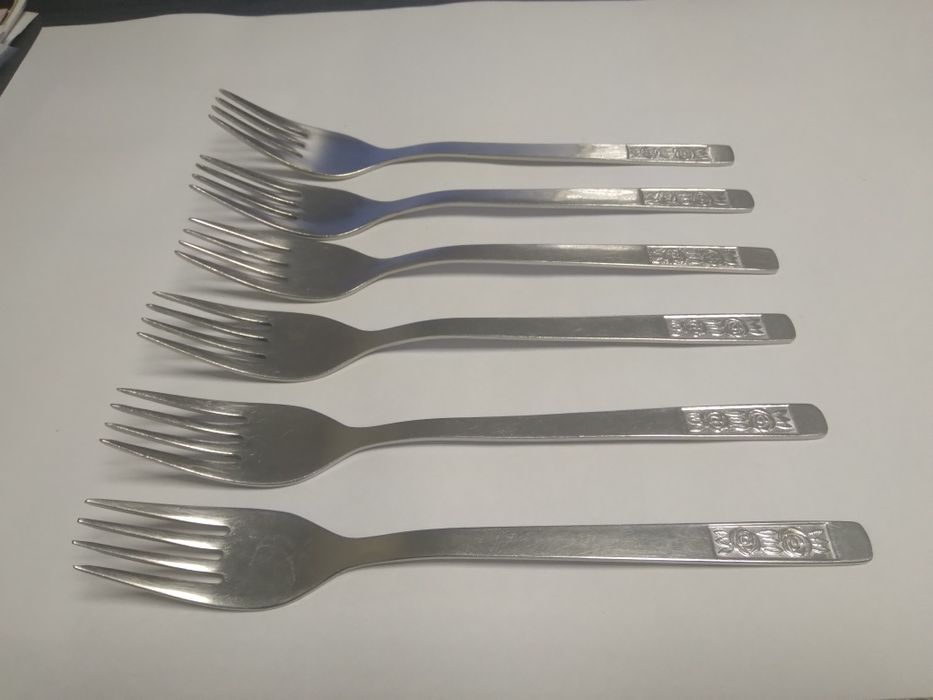 Widelce Gerlach wzór Róże 6 sztuk Vintage Prl