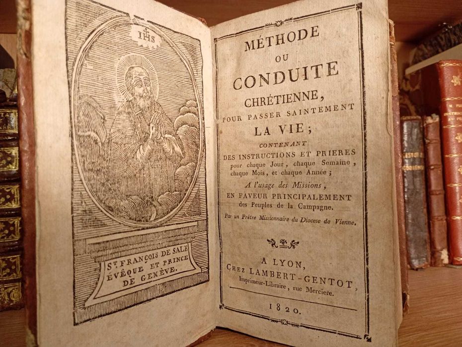 Stara Książka 1820 Metoda Życia Chrześcijańskiego - Modlitewnik