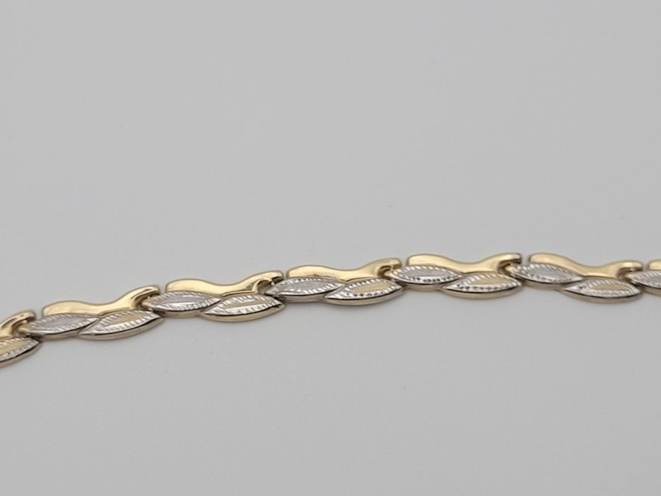 Nowa Złota bransoletka złoto próby 585, rolex 2 kolory Złota