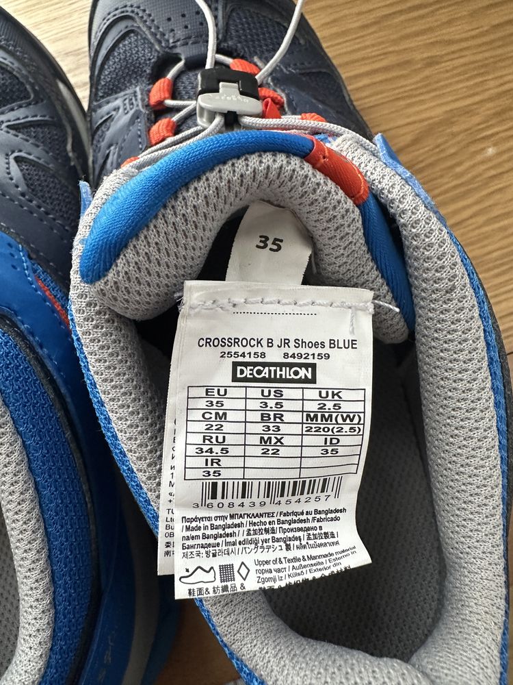 Новые детские кроссовки мокасины Decathlon 35р.